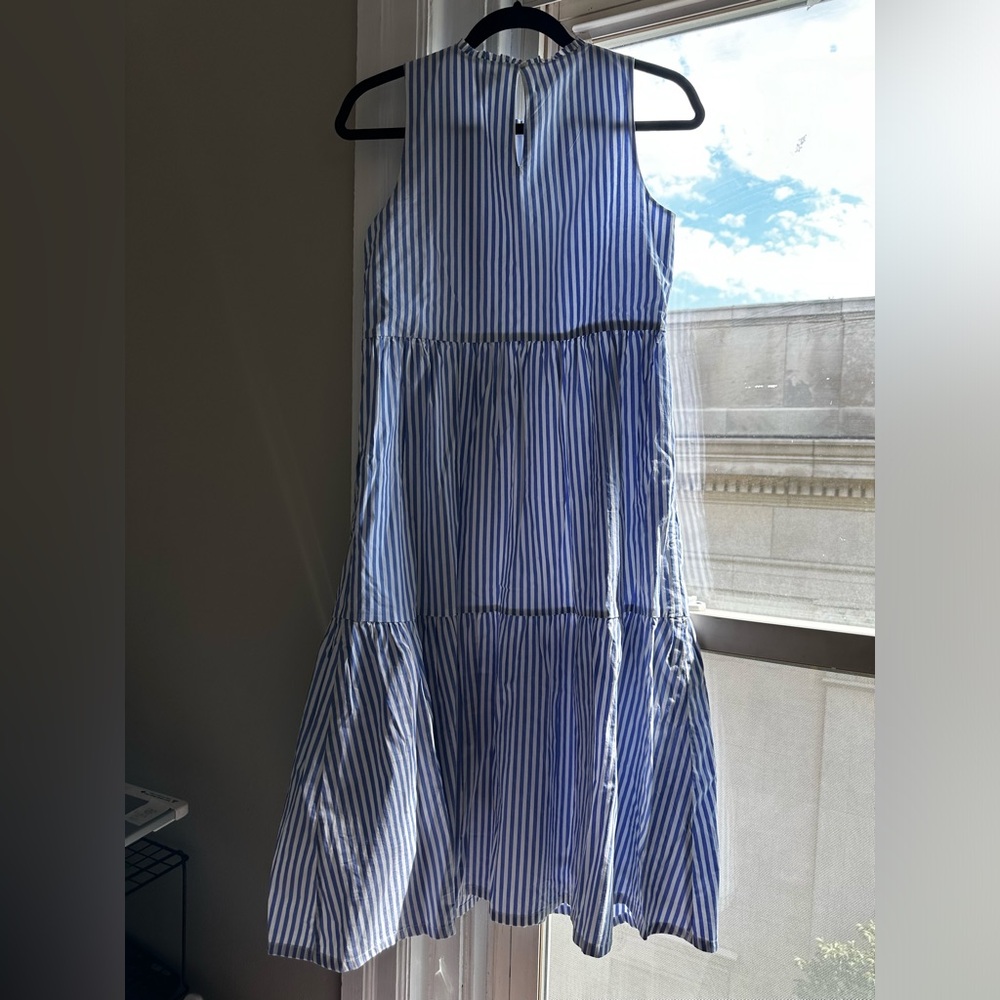 J. Crew striped midi dress